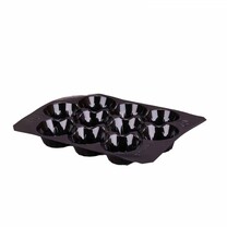 Nestpack-Einlagen aus Kunststoff 30 x 40 cm schwarz 10 Nester Nestpack-Einlagen aus Kunststoff 30 x 40 cm schwarz 10 Nester