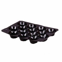 Nestpack-Einlagen aus Kunststoff 30 x 40 cm schwarz 14 Nester Nestpack-Einlagen aus Kunststoff 30 x 40 cm schwarz 14 Nester