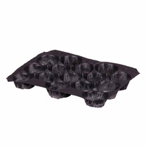 Nestpack-Einlagen aus Kunststoff 30 x 40 cm schwarz 15 Nester Nestpack-Einlagen aus Kunststoff 30 x 40 cm schwarz 15 Nester