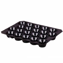 Nestpack-Einlagen aus Kunststoff 30 x 40 cm schwarz 20 Nester Nestpack-Einlagen aus Kunststoff 30 x 40 cm schwarz 20 Nester