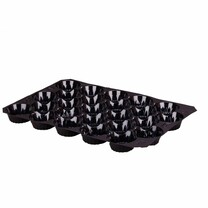 Nestpack-Einlagen aus Kunststoff 40 x 60 cm schwarz 25 Nester Nestpack-Einlagen aus Kunststoff 40 x 60 cm schwarz 25 Nester