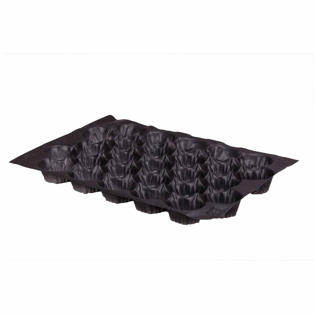 Nestpack-Einlagen aus Kunststoff 40 x 60 cm schwarz 27 Nester Nestpack-Einlagen aus Kunststoff 40 x 60 cm schwarz 27 Nester