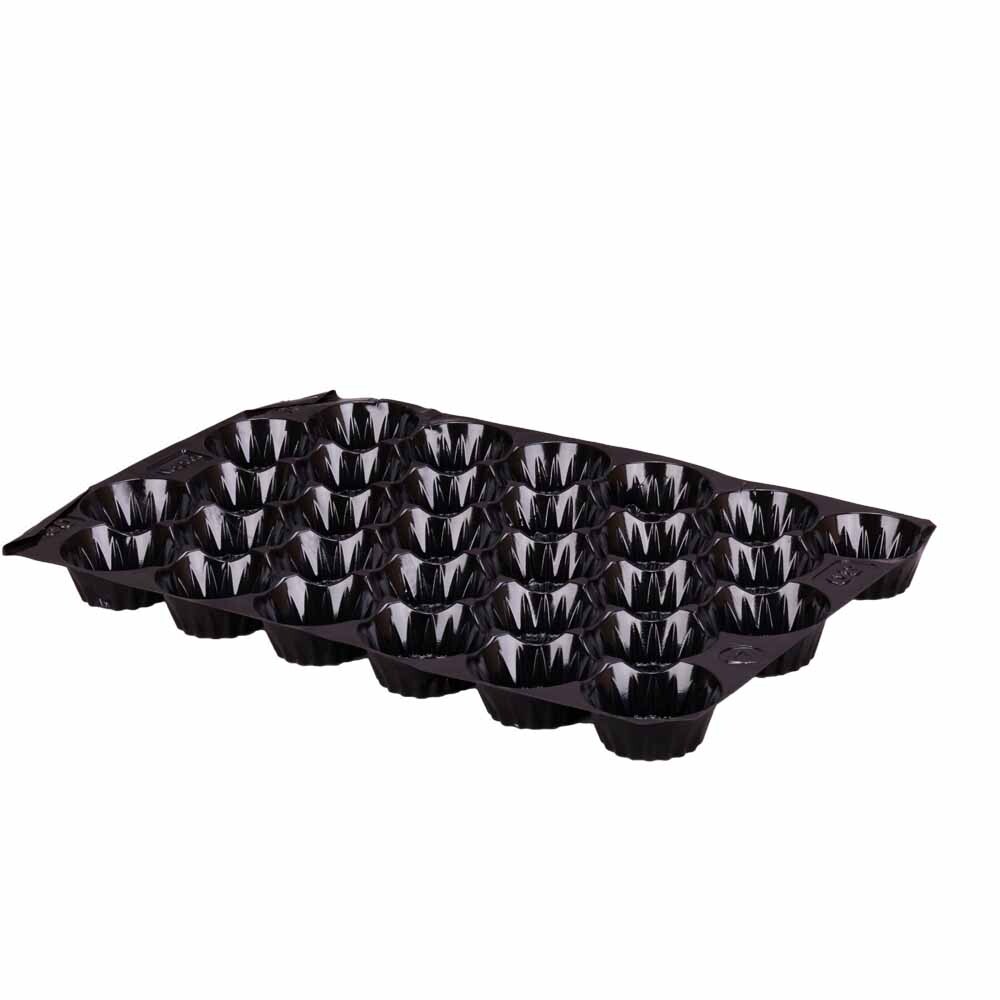 Nestpack-Einlagen aus Kunststoff 40 x 60 cm schwarz 30 Nester Nestpack-Einlagen aus Kunststoff 40 x 60 cm schwarz 30 Nester