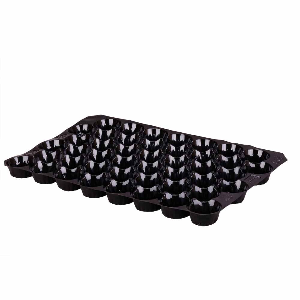 Nestpack-Einlagen aus Kunststoff 40 x 60 cm schwarz 45 Nester Nestpack-Einlagen aus Kunststoff 40 x 60 cm schwarz 45 Nester