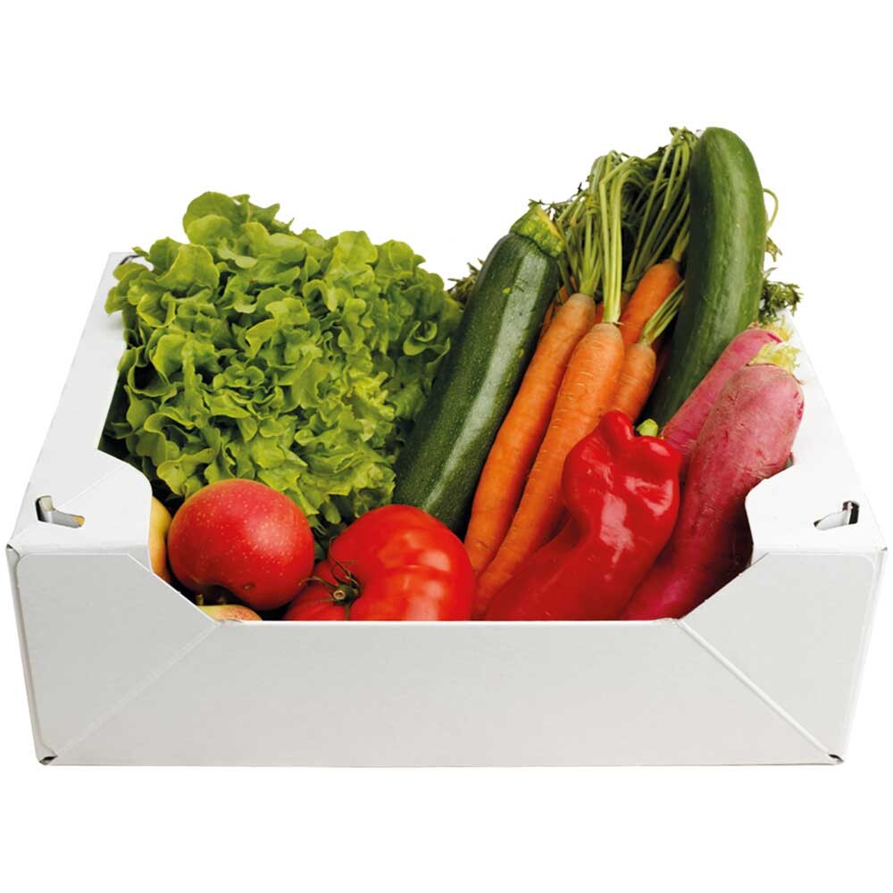Obst- und Gemüsekiste weiß 5 kg Obst- und Gemüsekiste weiß 5 kg