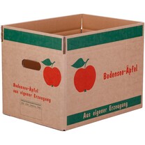 Obstkartons mit Neutraldruck 2-wellig Braun Bodensee-Äpfel Obstkartons mit Neutraldruck 2-wellig Braun Bodensee-Äpfel