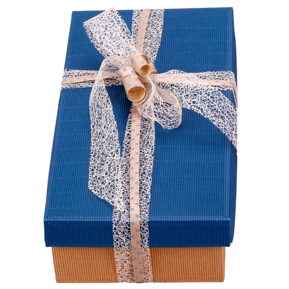Packpapier - Ringelband - Punkte Blau Packpapier - Ringelband - Punkte Blau