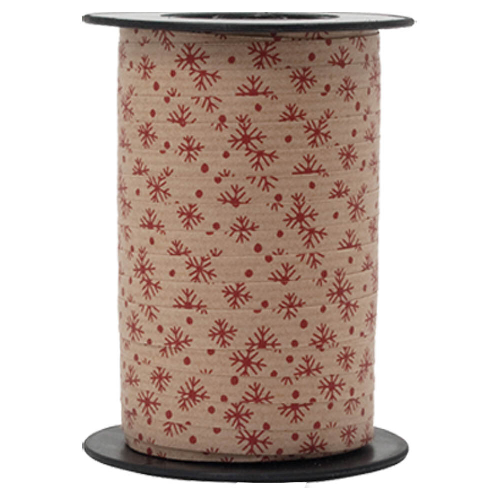 Packpapier - Ringelband - Weihnachten Naturfarben rot
