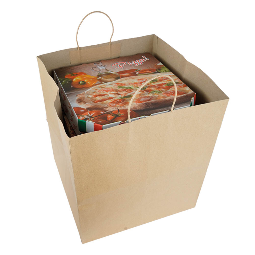 Papier-Tragetasche XXL braun 350 + 350 x 400 mm Papier-Tragetasche XXL braun 350 + 350 x 400 mm