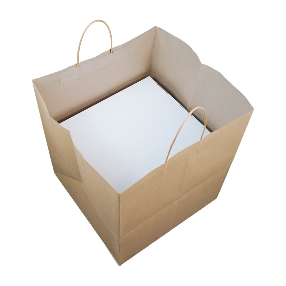 Papier-Tragetasche XXL braun 350 + 350 x 400 mm Papier-Tragetasche XXL braun 350 + 350 x 400 mm