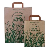 Papier-Tragetaschen aus Graspapier Papier-Tragetaschen aus Graspapier