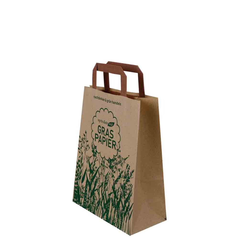 Papier-Tragetaschen aus Graspapier klein Papier-Tragetaschen aus Graspapier klein