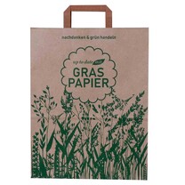 Papier-Tragetaschen aus Graspapier groß Papier-Tragetaschen aus Graspapier groß