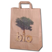Papier-Tragetaschen Biobaum braun 260 + 120 x 350 mm Papier-Tragetaschen Biobaum braun 260 + 120 x 350 mm