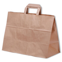 Papier-Tragetaschen für Bäcker und Konditor braun Papier-Tragetaschen für Bäcker und Konditor braun
