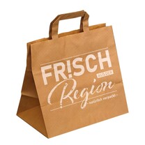 Papiertragetasche Frisch aus der Region nassfest Papiertragetasche Frisch aus der Region nassfest