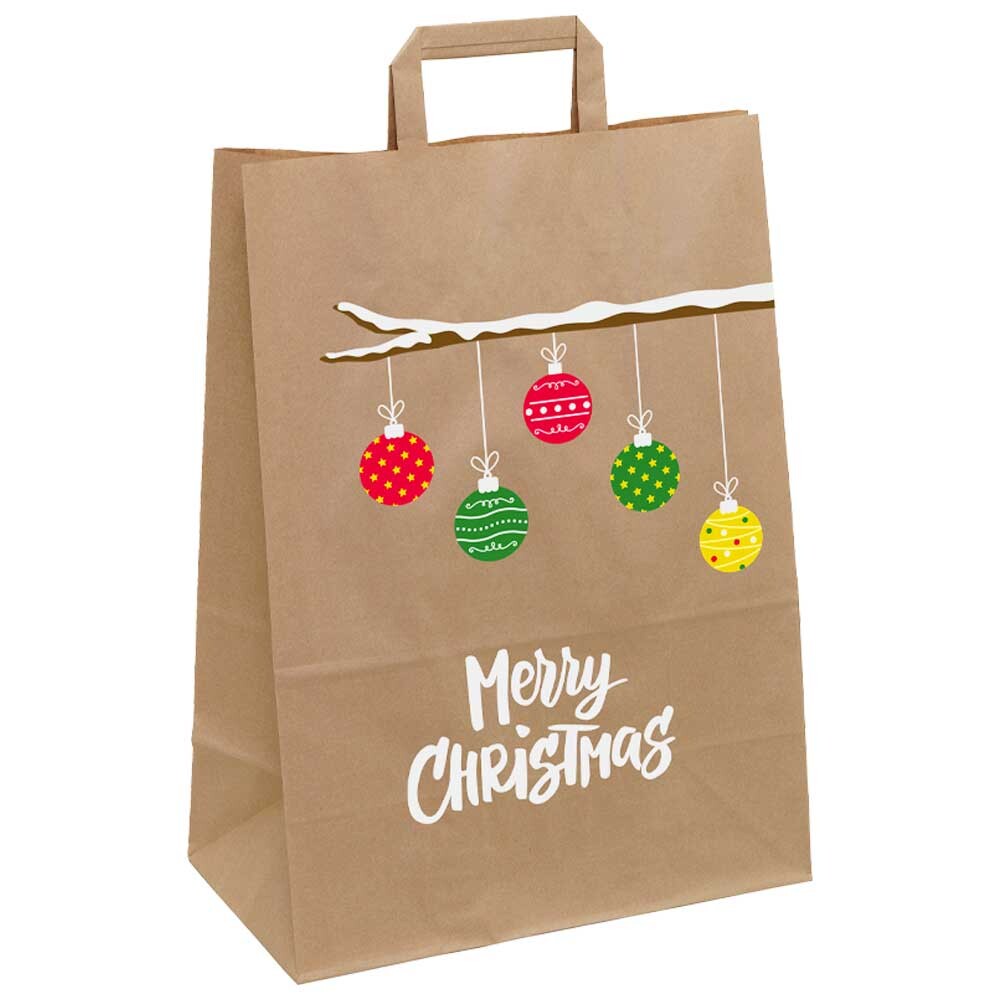 Papiertragetaschen Weihnachtsmotiv Weihnachtszweig groß Papiertragetaschen Weihnachtsmotiv Weihnachtszweig groß