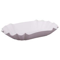 Pappschale aus Frischfaser oval weiß Pappschale aus Frischfaser oval weiß
