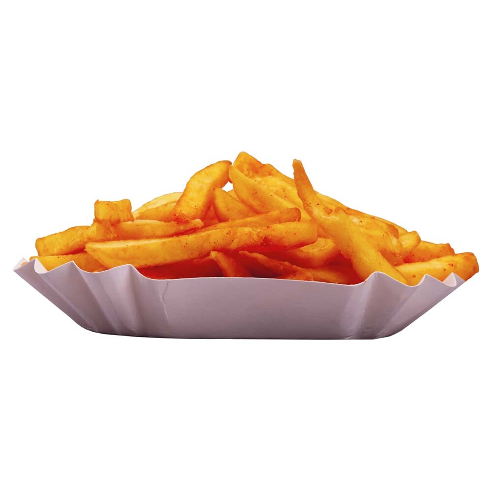 Pappschale aus Frischfaser oval weiß