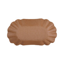 Pappschalen oval braun 105 x 175 x 30 mm mit Fettbarriere