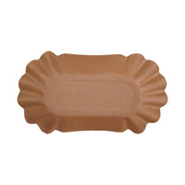 Pappschalen oval braun 110 x 195 x 32 mm mit Fettbarriere