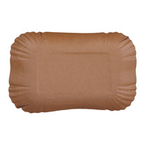 Pappschalen oval braun 130 x 175 x 30 mm mit Fettbarriere