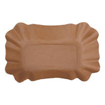 Pappschalen oval braun 9 x 14 x 3 cm mit Fettbarriere