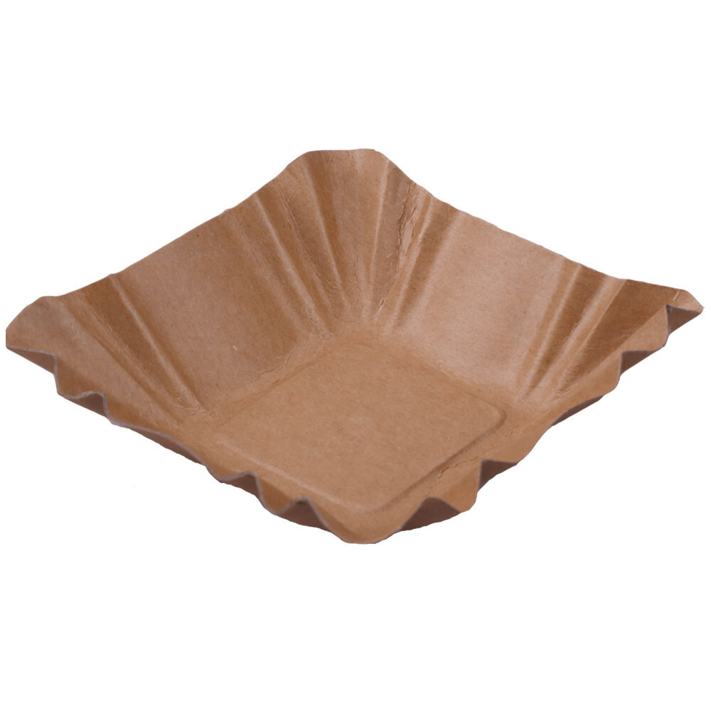 Pappschalen oval braun 9 x 9 x 3 cm mit Fettbarriere Pappschalen oval braun 9 x 9 x 3 cm mit Fettbarriere