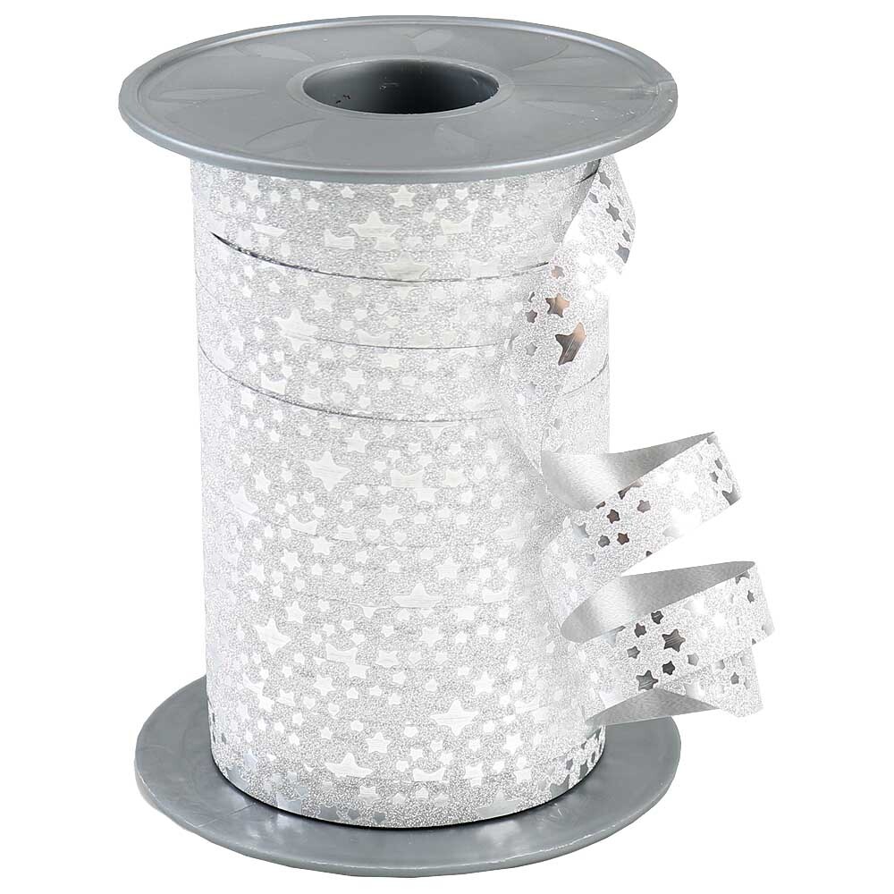 Poly - Ringelband Glitter Star silber