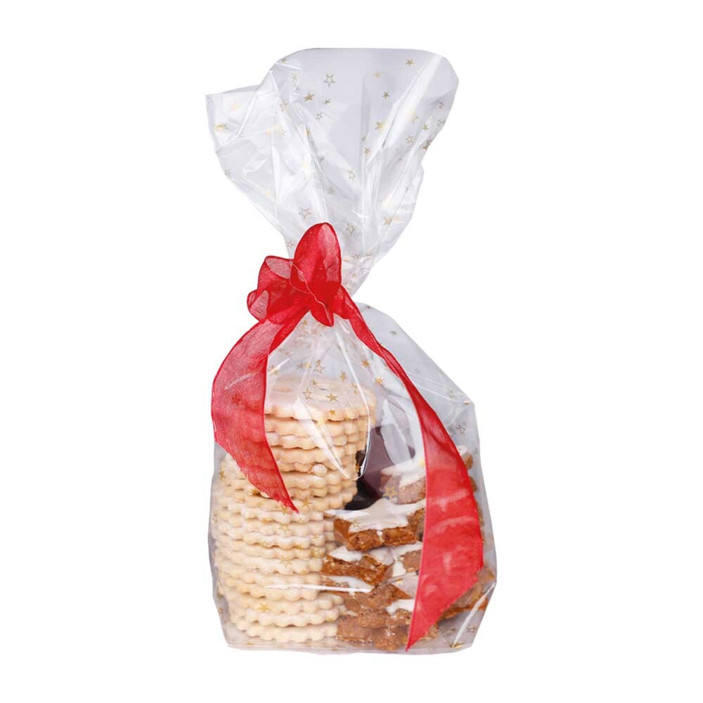 PP-Gebäckbeutel Goldsterne 300 g
