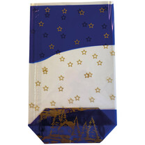 PP-Gebäckbeutel mit Weihnachtsmotiv 500 g blaugold PP-Gebäckbeutel mit Weihnachtsmotiv 500 g blaugold