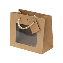 Präsent-Tragetaschen mit Fenster 16 x 8 x 14 cm Präsent-Tragetaschen mit Fenster 16 x 8 x 14 cm