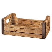 Präsentsteigen braun Holzoptik Wood - groß Präsentsteigen braun Holzoptik Wood - groß
