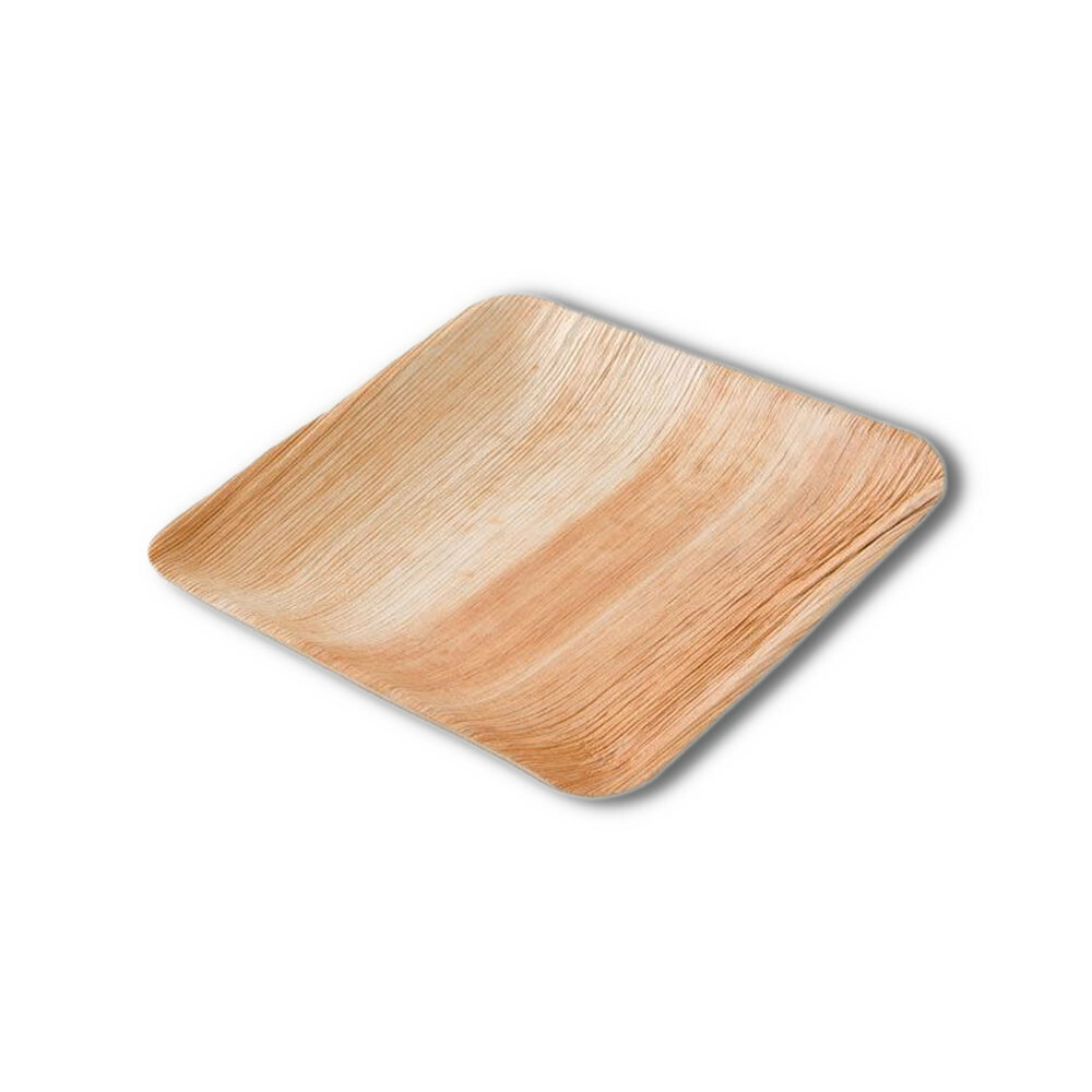 Quadratische Teller aus Palmblatt 20 cm Quadratische Teller aus Palmblatt 20 cm