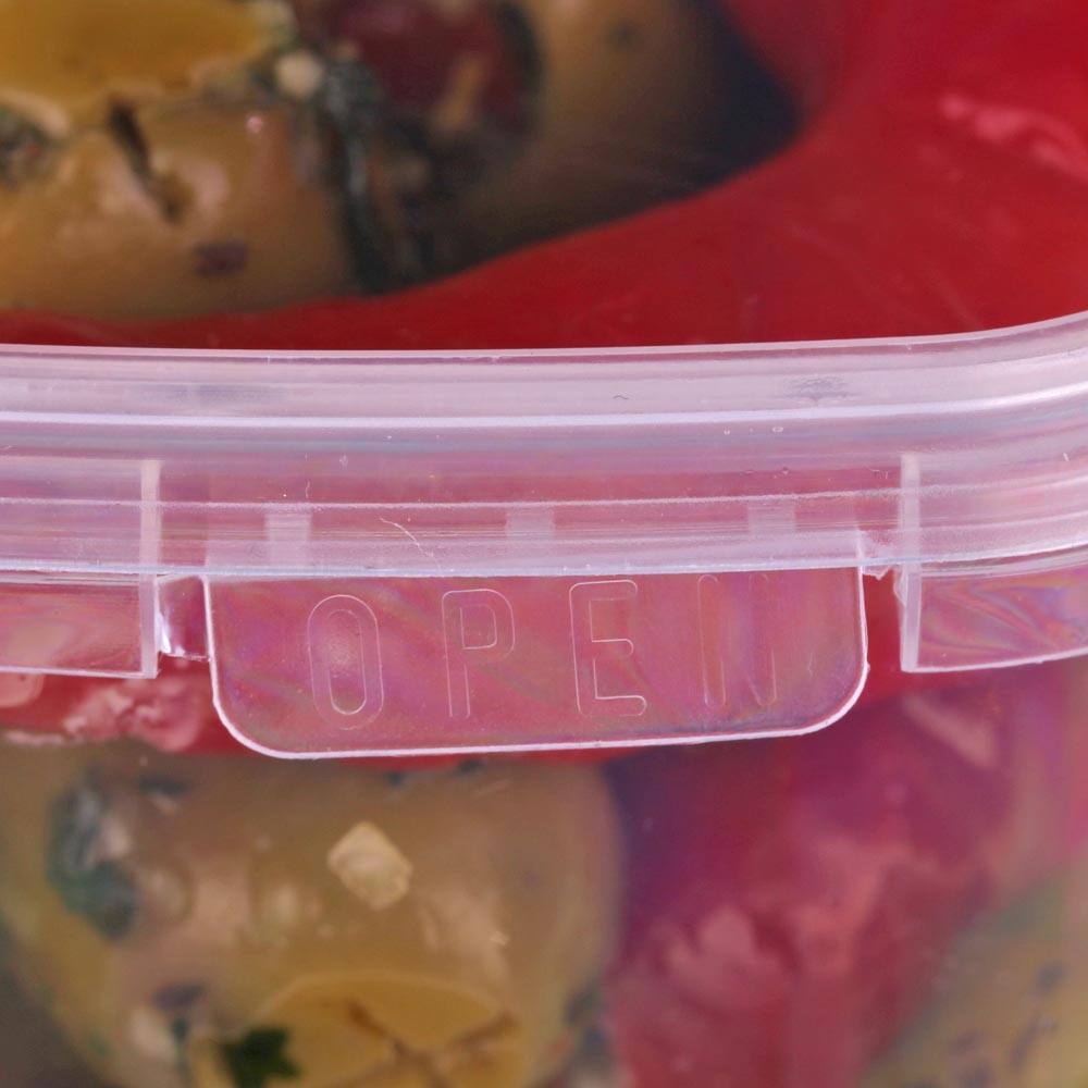 Inoverse Rechteckbecher 500ml Mit Deckel - 50 Stück PET Lebensmittelbecher