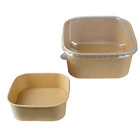 Salatbox To Go braun quadratisch