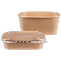 Salatbox To Go braun rechteckig Salatbox To Go braun rechteckig