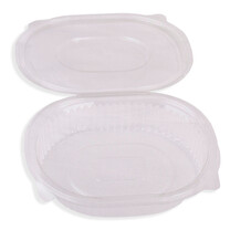 Salatschale "Tina" oval mit anhängendem Deckel 750 ml Salatschale "Tina" oval mit anhängendem Deckel 750 ml