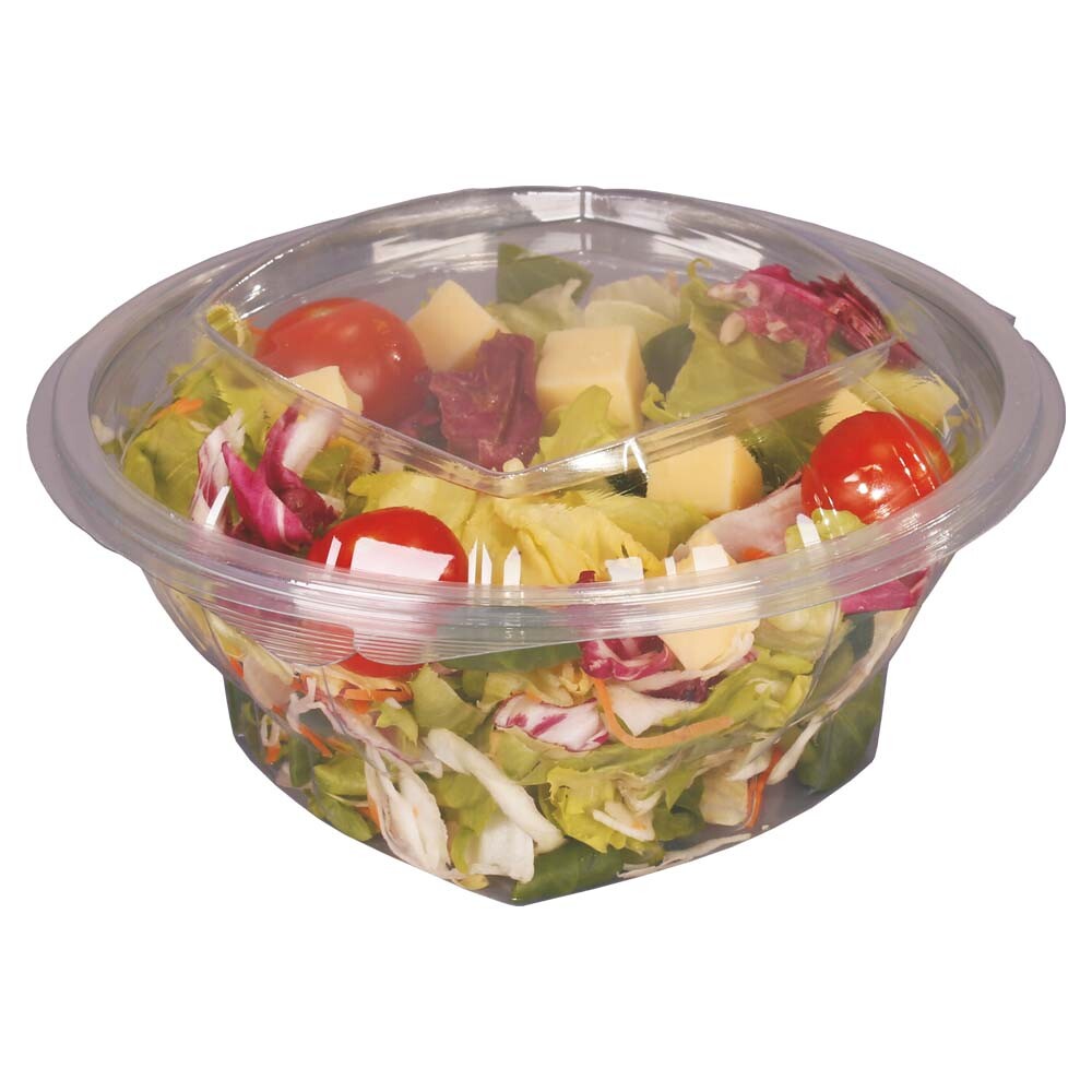 Salatschalen "Yvonne" rund mit anhängendem Deckel 250 ml Salatschalen "Yvonne" rund mit anhängendem Deckel 250 ml