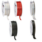 Satinband mit Webkante gold