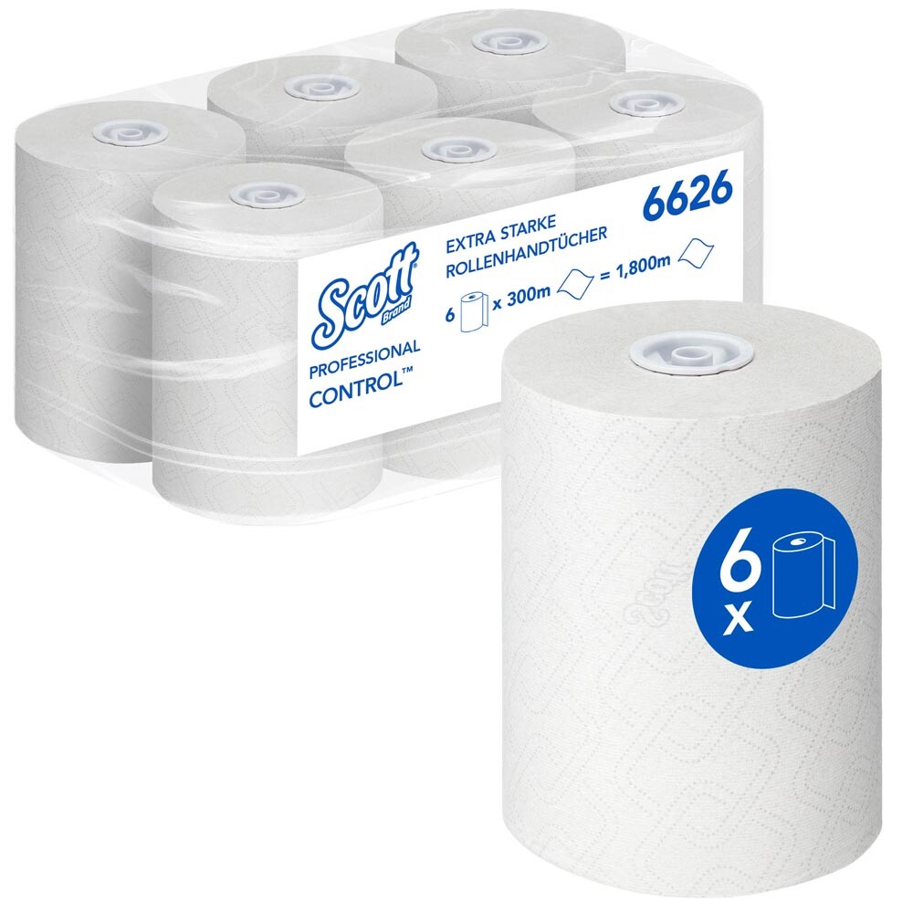 Scott® Control Rollenhandtücher 6626 1-lagig 20 cm x 300 m Scott® Control Rollenhandtücher 6626 1-lagig 20 cm x 300 m