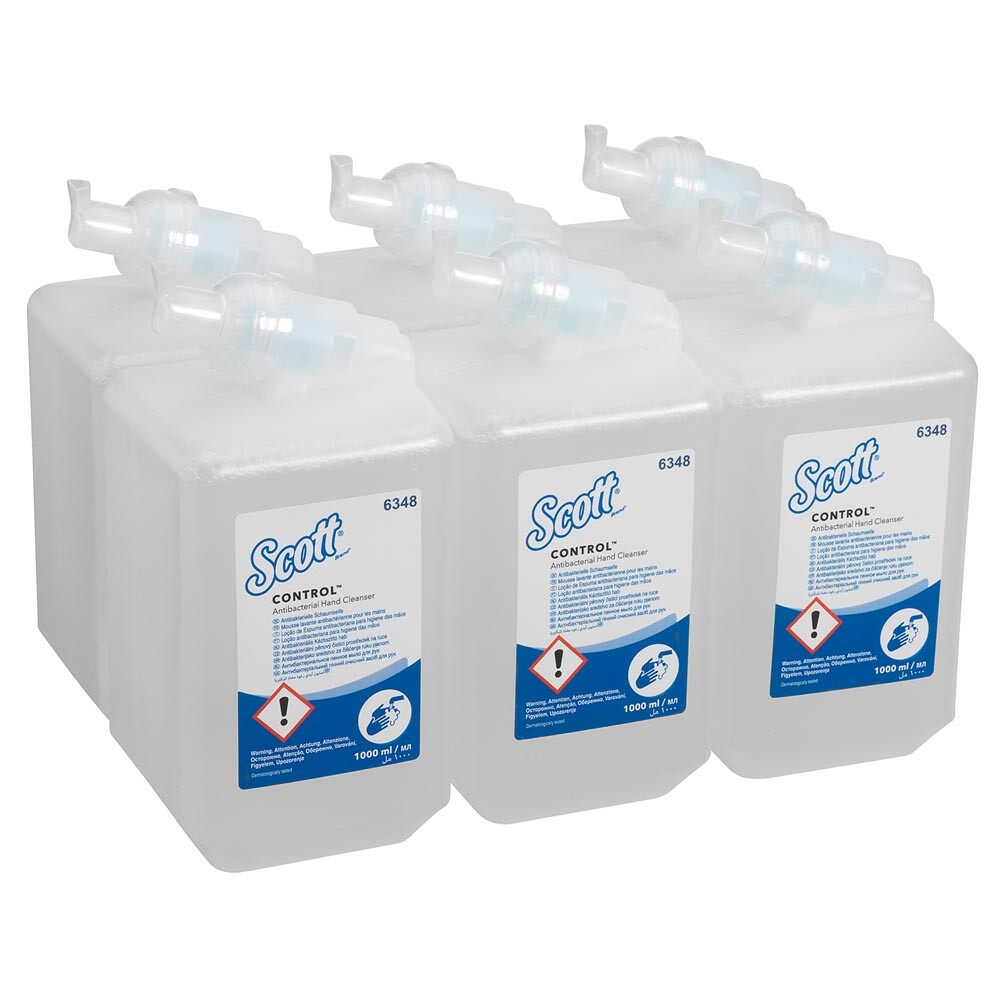 Scott® Control Schaumseife 6348 antibakteriell transparent 6 x 1 l unparfümiert Scott® Control Schaumseife 6348 antibakteriell transparent 6 x 1 l unparfümiert