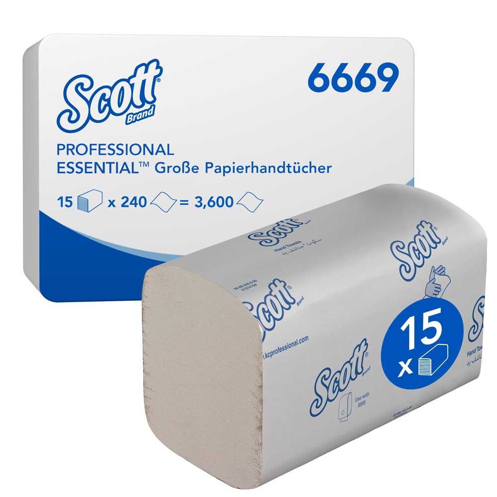 Scott® Essential Papierhandtücher 6669 Z-Falzung Scott® Essential Papierhandtücher 6669 Z-Falzung