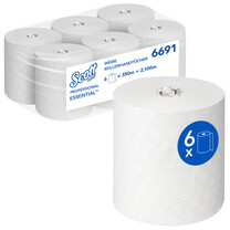 Scott® Essential Rollenhandtücher 6691 1-lagig 19,8 cm x 350 m Scott® Essential Rollenhandtücher 6691 1-lagig 19,8 cm x 350 m