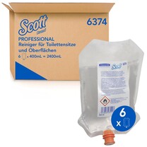 Scott® Reiniger für Toilettensitze und Oberflächen 6374 transparent 6 x 400 ml