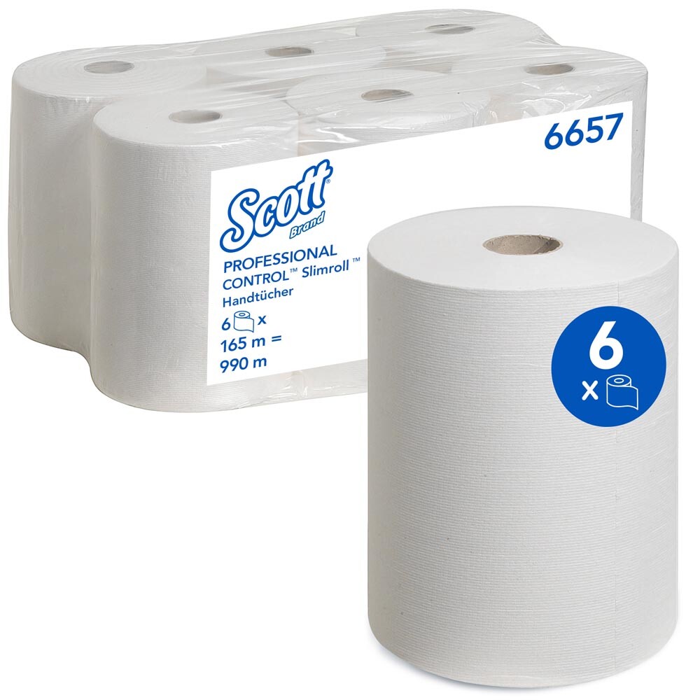 Scott® Rollenhandtücher 6657 1-lagig 20 cm x 165 m Scott® Rollenhandtücher 6657 1-lagig 20 cm x 165 m