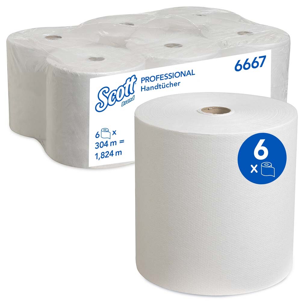 Scott® Rollenhandtücher 6667 1-lagig 20 cm x 304 m