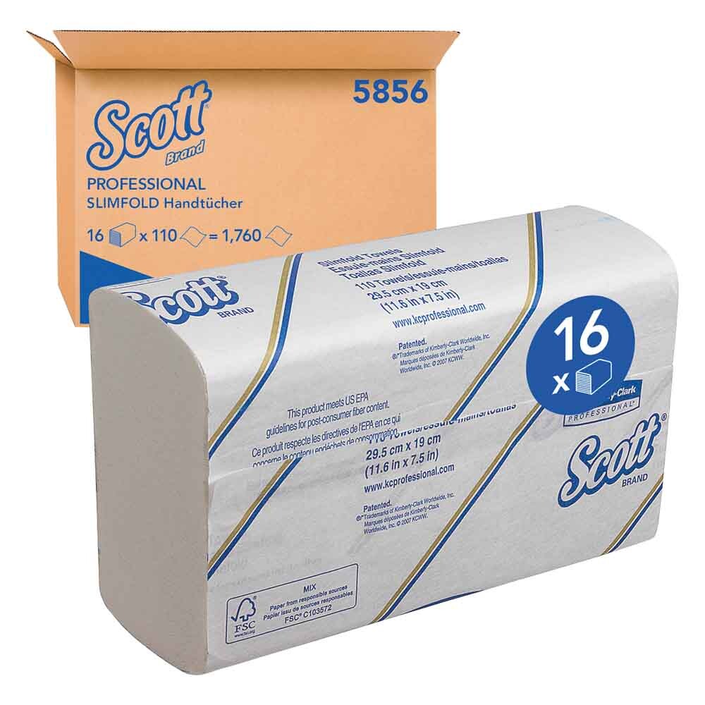 Scott® Slimfold Papierhandtücher 1-lagig weiß Scott® Slimfold Papierhandtücher 1-lagig weiß