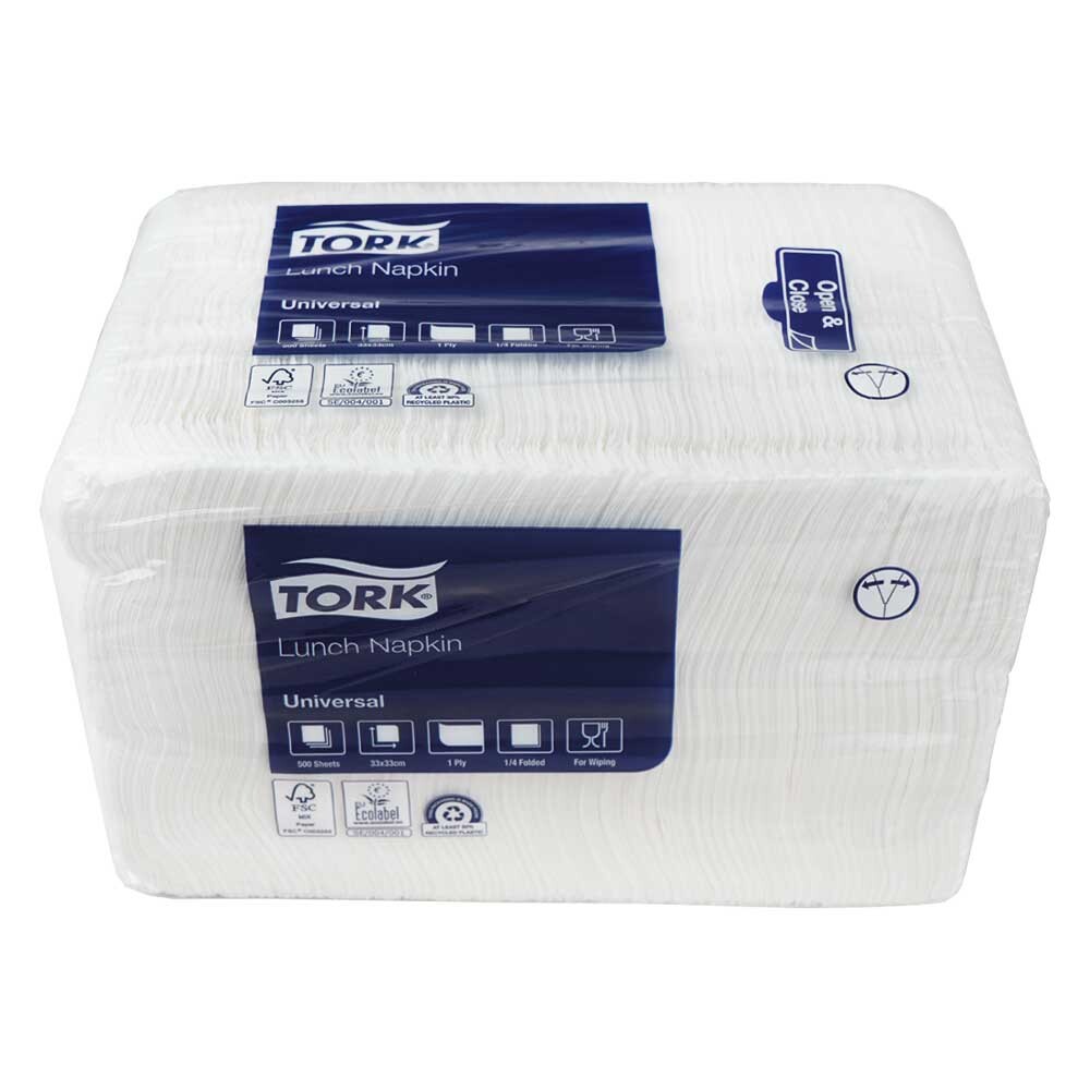 Tork Universal Servietten weiß 33 x 33 cm 1/4 Falz Tork Universal Servietten weiß 33 x 33 cm 1/4 Falz