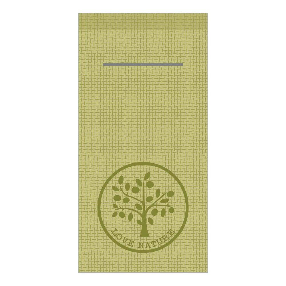 Serviettentaschen Linclass Premium Love Nature Jute olive Serviettentaschen Linclass Premium Love Nature Jute olive